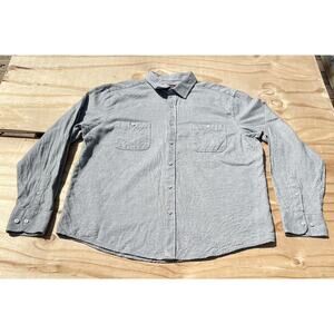 UNTUCKit Long Sleeve Regular Fit Cotton Flannel Men's Solid Charcoal Grey Sz. XL